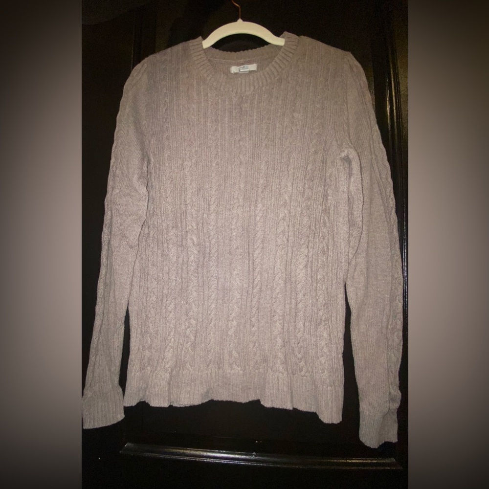 Women’s Ash Brown/Gray Cable Knit Sweater